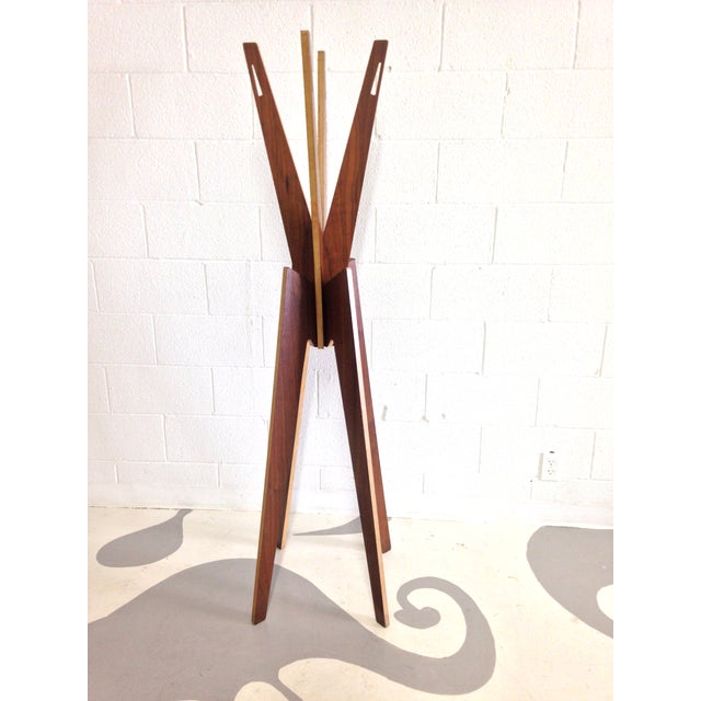 walnut coat stand