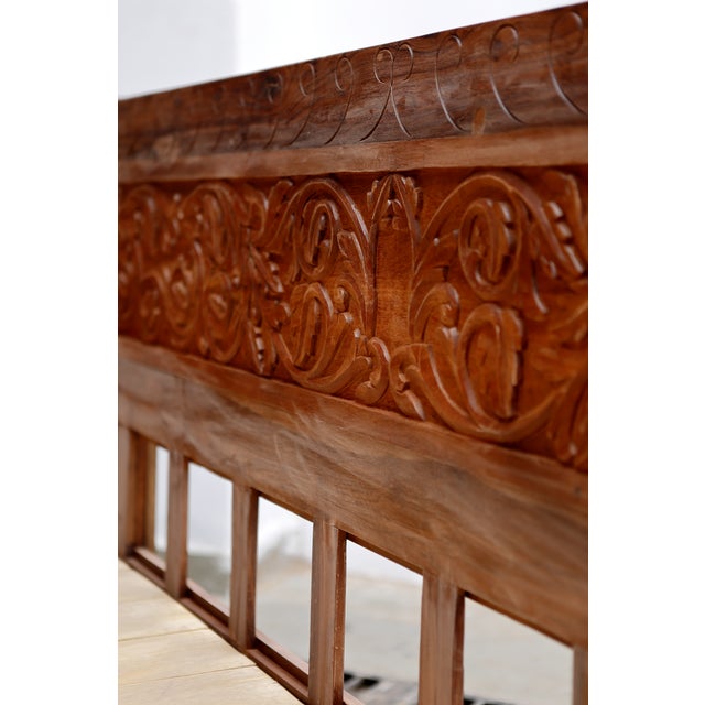 Floral Hand Carved Teak Daybed Chairish