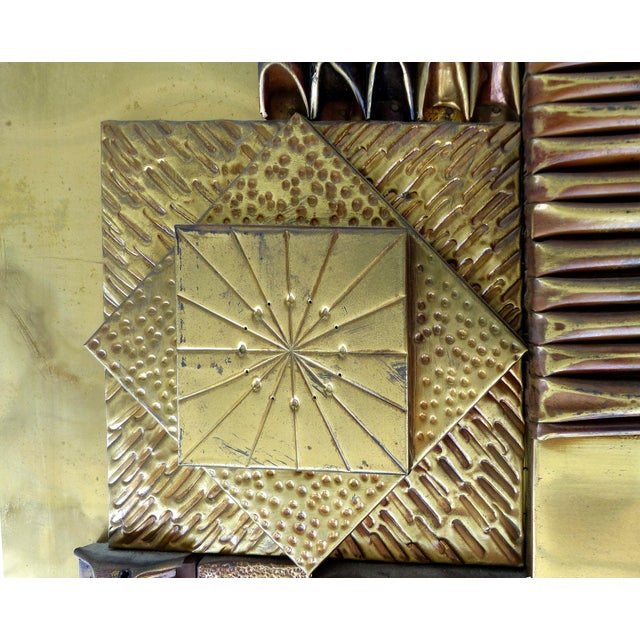 Brutalist Mixed Metal MCM Wall Sculpture Chairish
