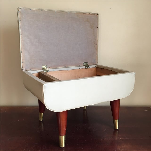 MidCentury Sewing Stool with Storage Chairish