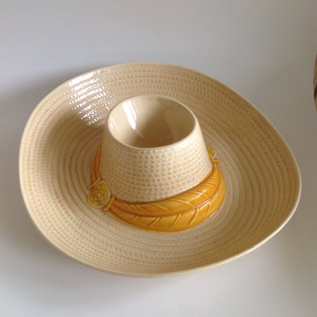 Vintage Ceramic Chip and Dip Sombrero Hat Chairish