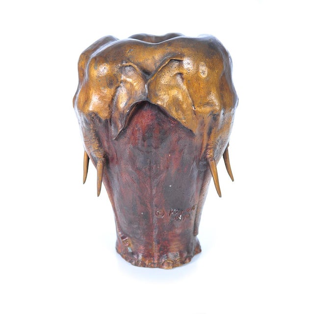 MidCentury Bronze Elephant Vase Chairish