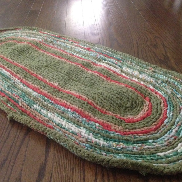 Vintage Handmade Rag Rug 3' x 1'4" Chairish