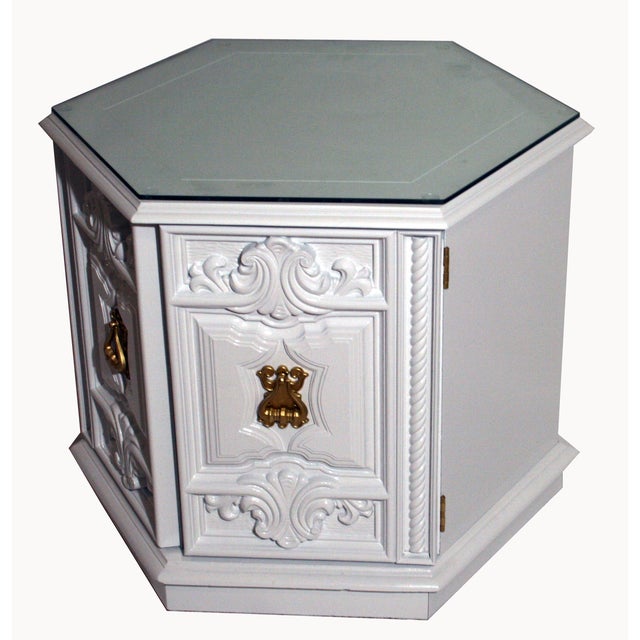 Vintage Lane Hexagon End Tables Pair Chairish