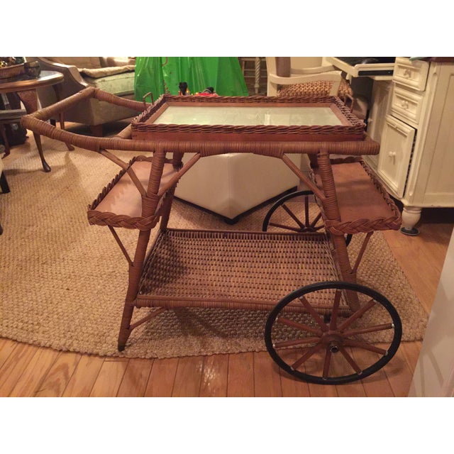 Antique Wicker Tea Cart Circa 19101929 Chairish
