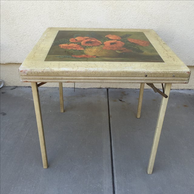 Vintage Painted Folding Table Chairish