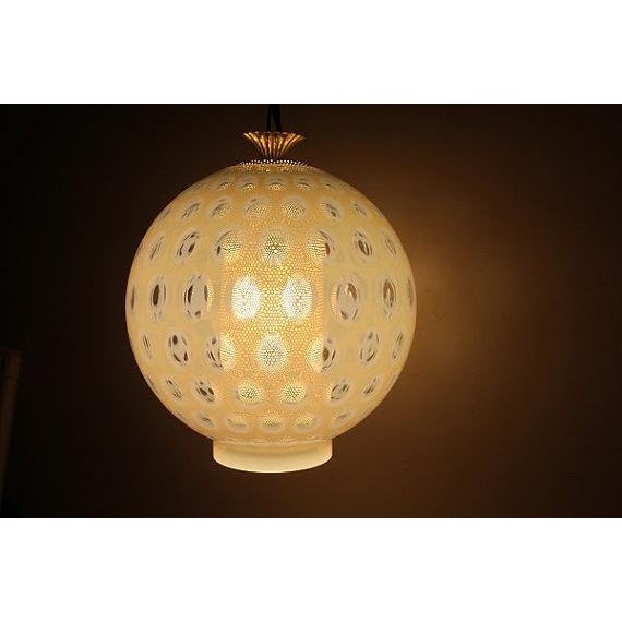 Mid-Century Globe Pendant Light | Chairish