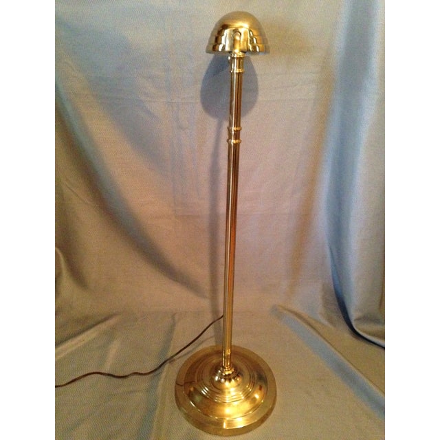 Adjustable Brass Reading Floor Lamp | Chairish