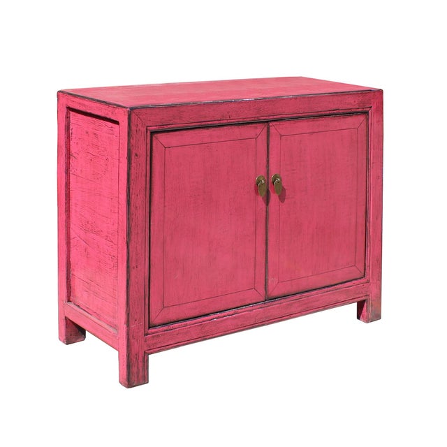 pink buffet cabinet