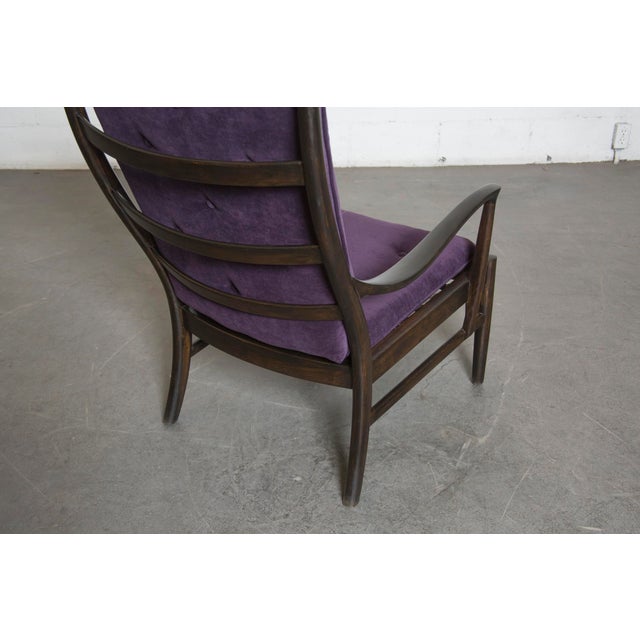 Parker Knoll Danish Style Lounge Chair in Purple Chairish