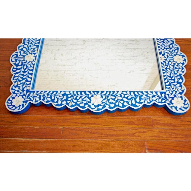 Blue Tangier Bone Inlay Mirror Chairish