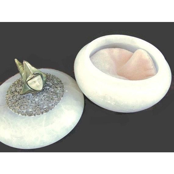 Art Nouveau Alabaster Powder Jar Chairish