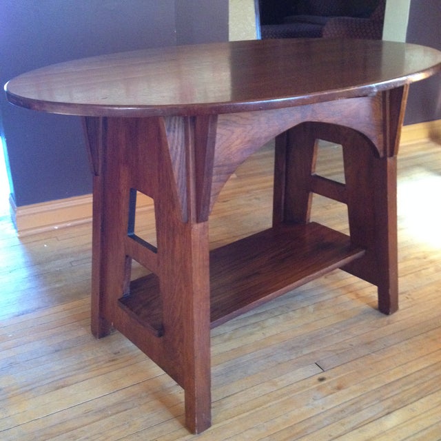 Charles Limbert Arts & Crafts Style Oval Library Table ...