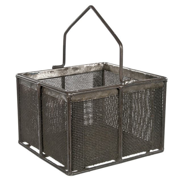 Metal Mesh Basket With Handle Chairish