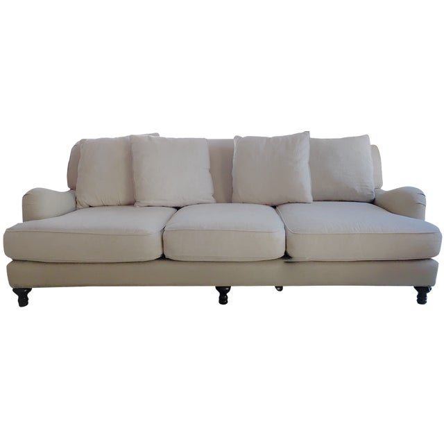 Restoration Hardware Linen Sofa Chairish