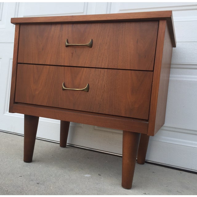 MidCentury Walnut Nightstand Chairish