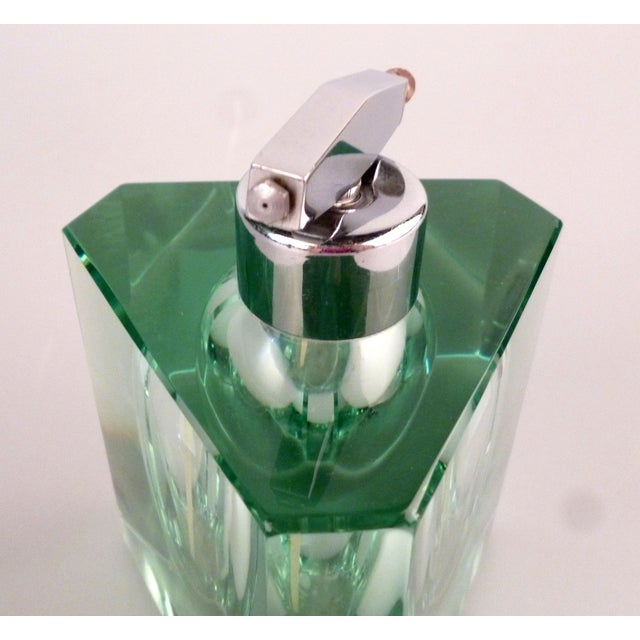 Green Tinted Crystal Perfume Bottle Chairish