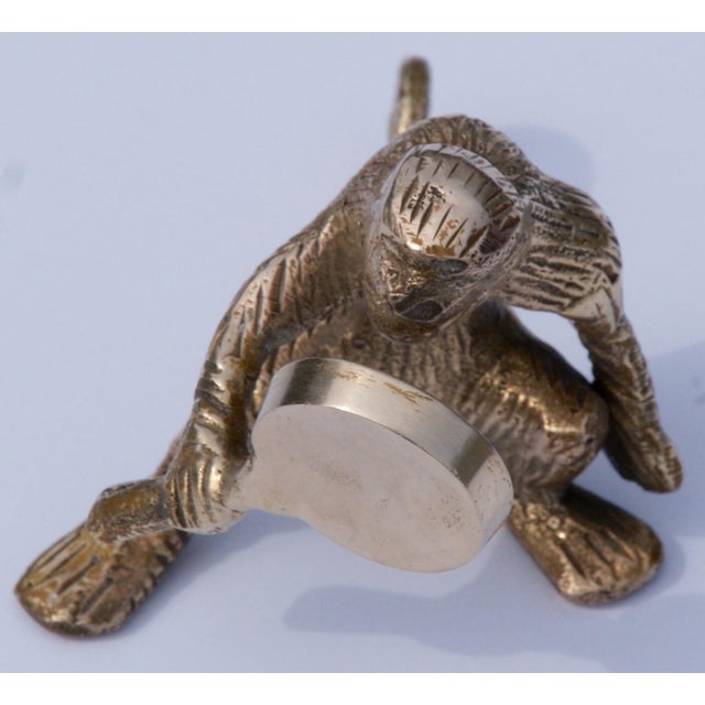Vintage Brass Monkey Figurine Chairish