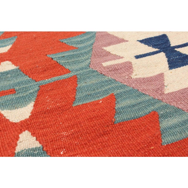 Blue and Pink Persian Kilim Rug Chairish