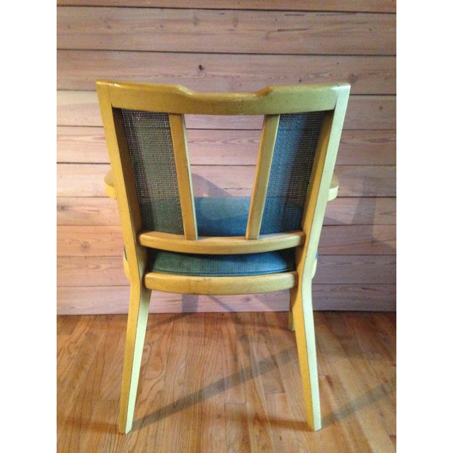 1960s Rattan & Velvet Dining Chairs - Set of 6 | Chairish