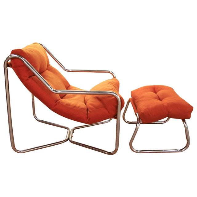 orange sling chair