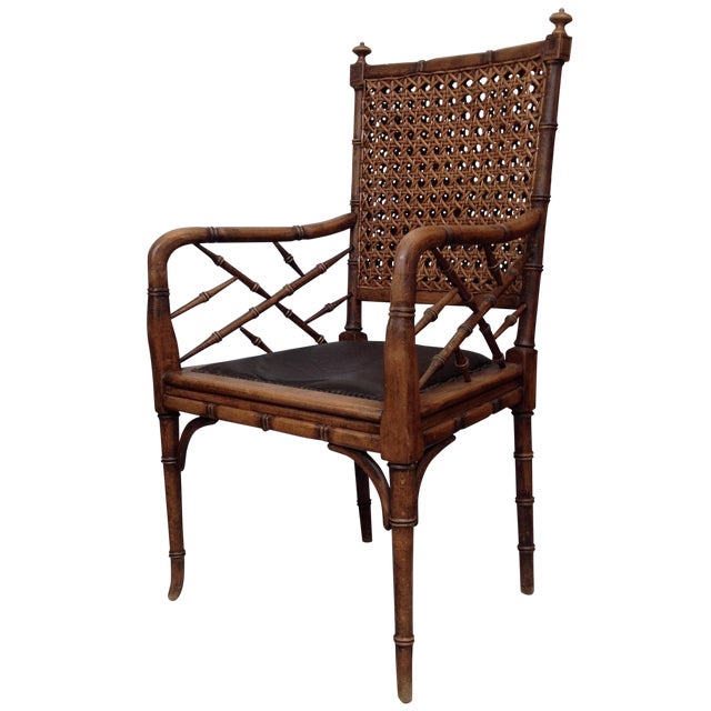 Antique Italian Cane Armchair Chairish