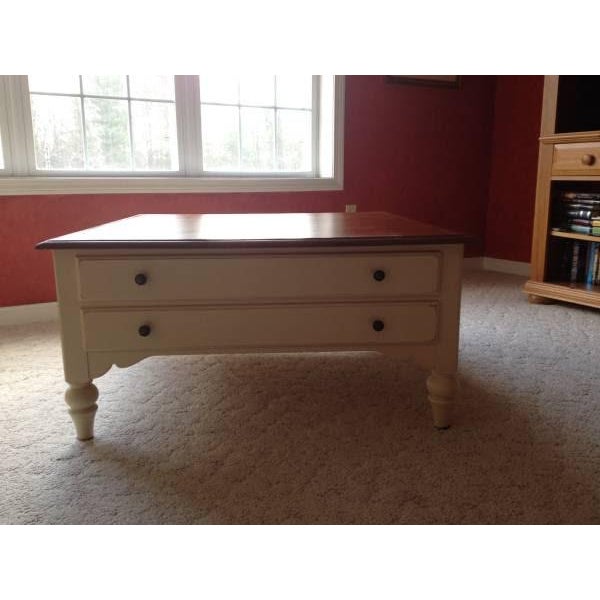 Ethan Allen Country Crossings Maple Coffee Table | Chairish