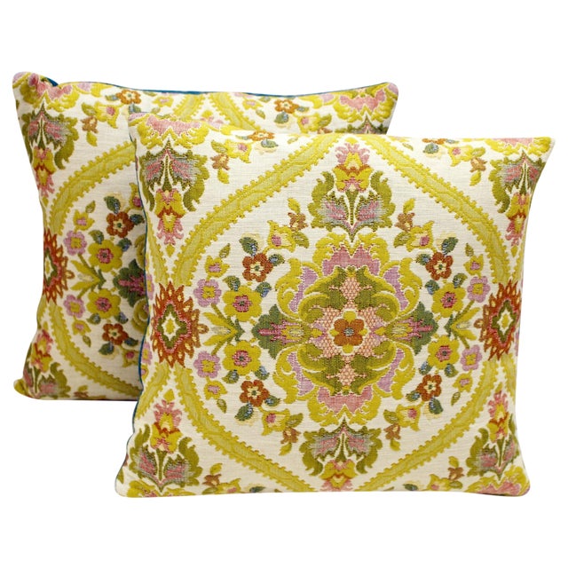 Vintage Brocade Jacquard Pillow Covers A Pair Chairish