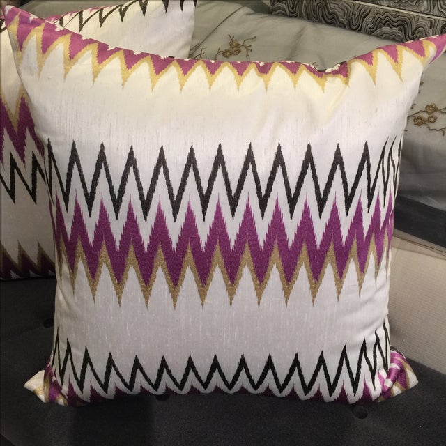 Custom Embroidered Pillows Pair Chairish