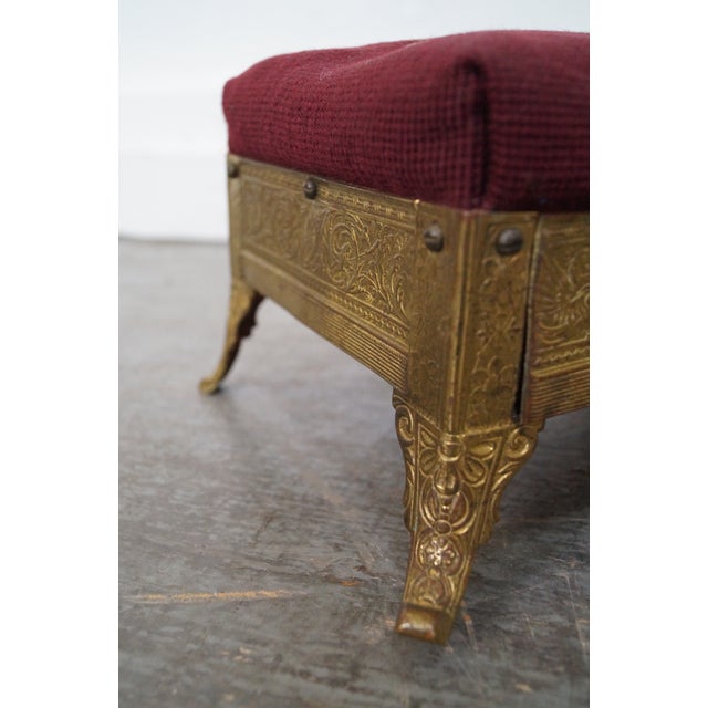 Victorian Aesthetic Brass Footstools, Attributed to Charles Parker A