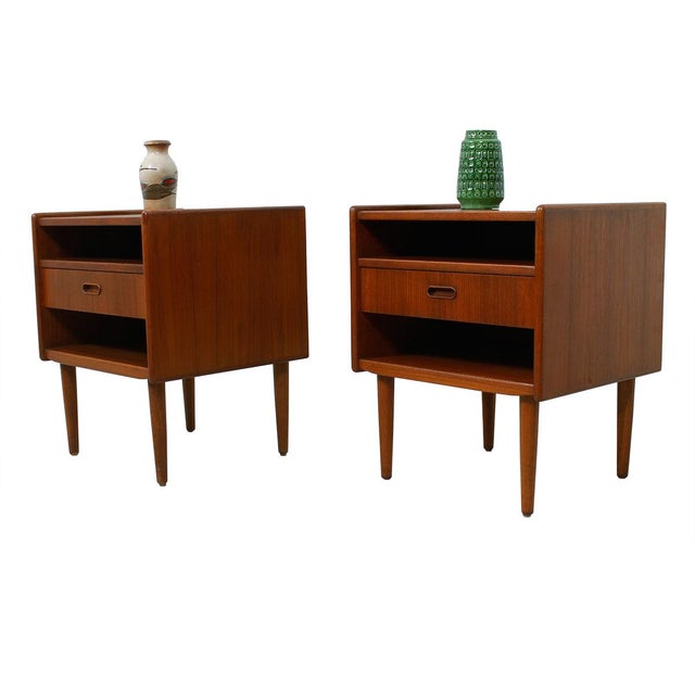 Teak Danish Modern End Tables by Falster Pair Chairish