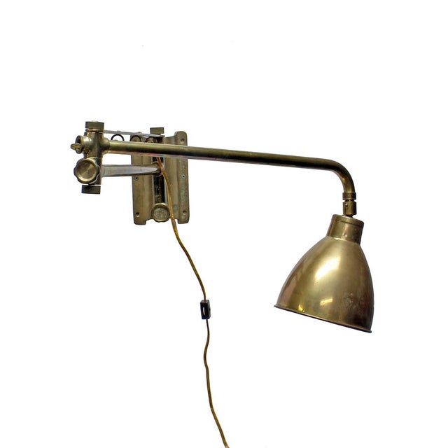 Antique Naval Brass Arm Wall Lamp Chairish