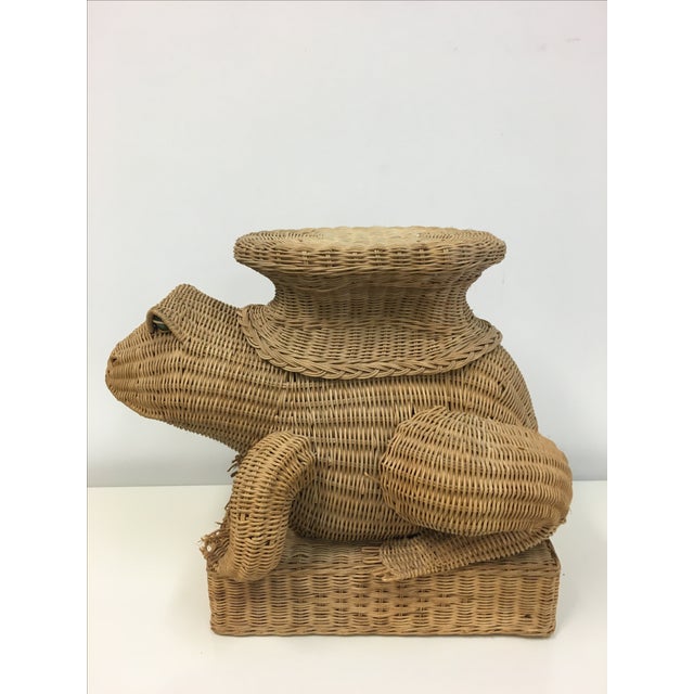 Vintage Rattan Frog Garden Stool Chairish