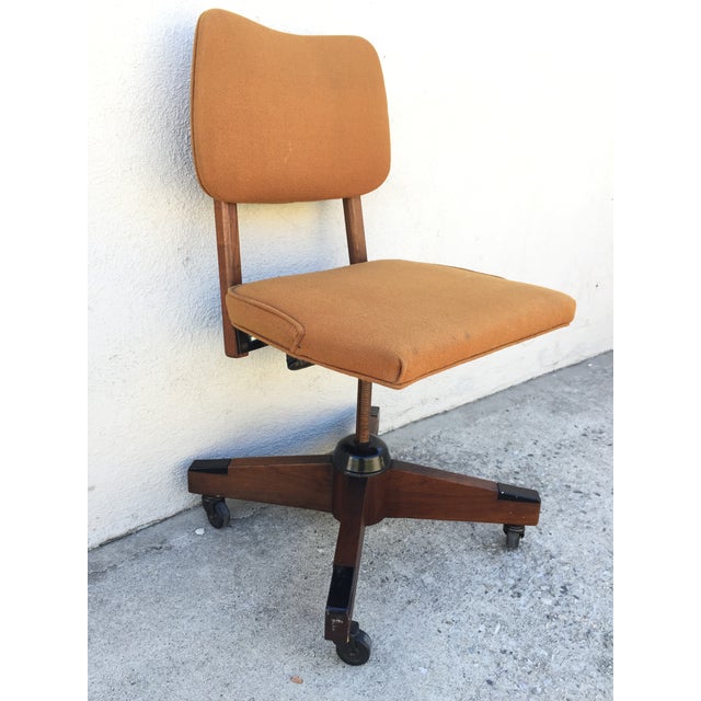 "Sold" Mid Century Walnut Desk Chair Chairish