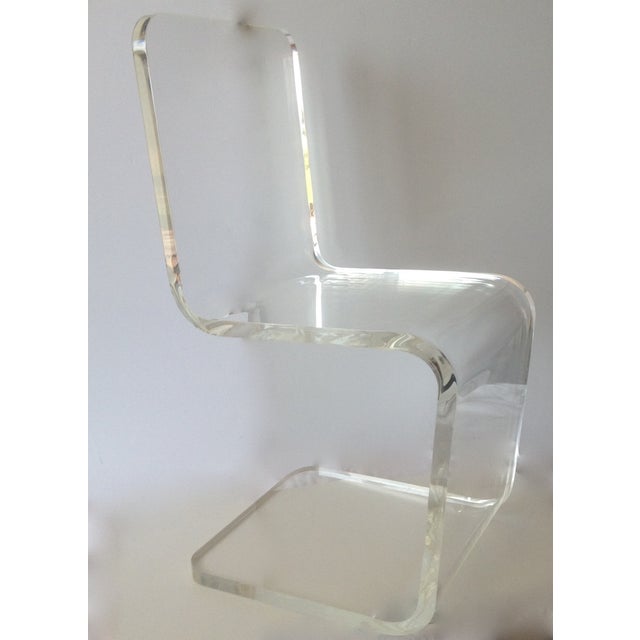 Vintage Lucite Sculptural Accent Chair | Chairish