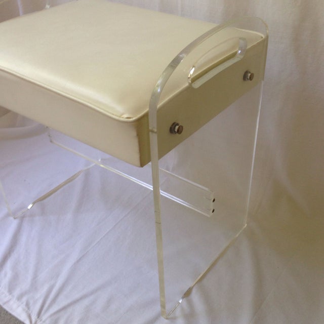 Lucite Vanity Stool Chairish