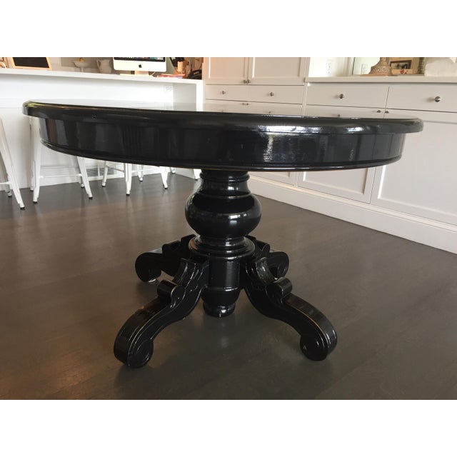 Lacquered Carved Wood Table by Guadarte Spain Chairish