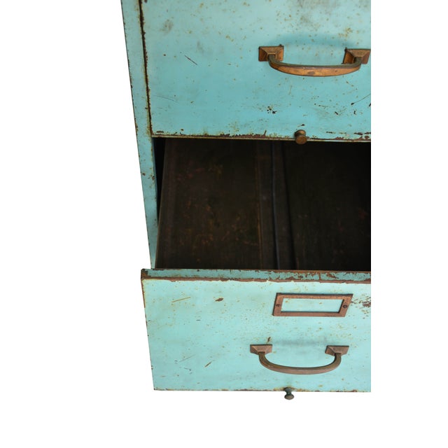Industrial Turquoise Filing Chairish