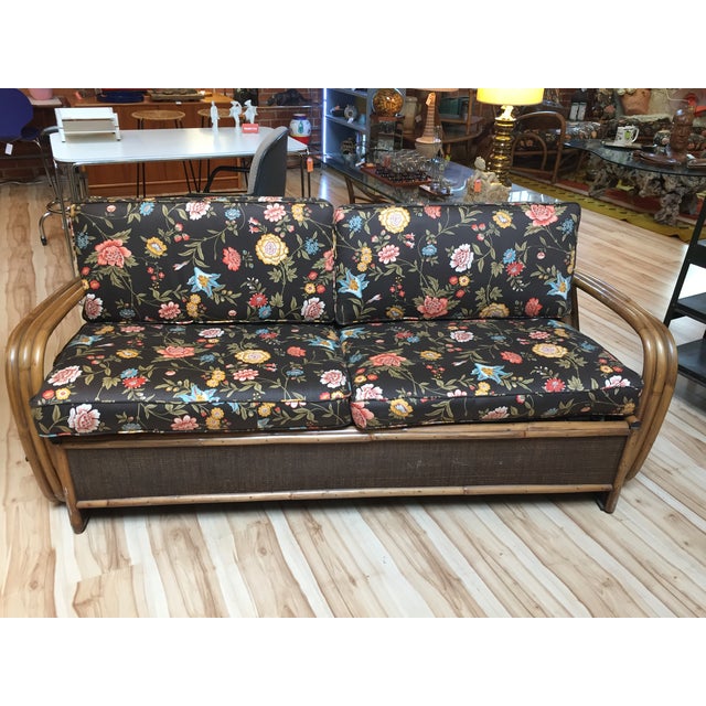 Vintage Bamboo Rattan Sofa Bed Chairish