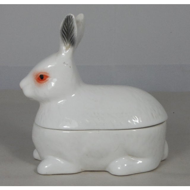 White Majolica Rabbit Tureen Chairish