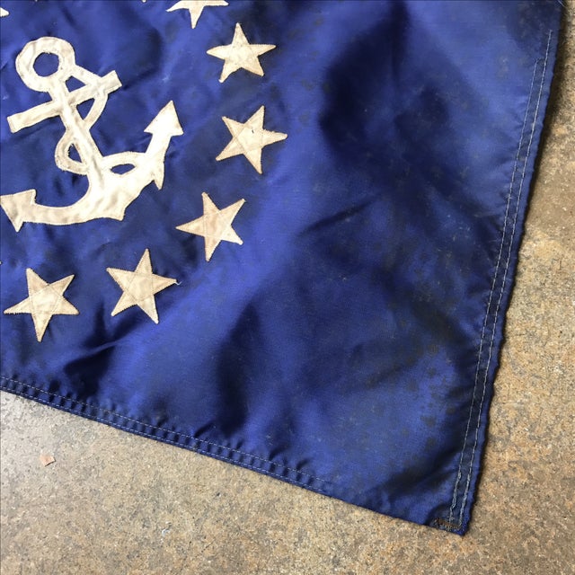 Vintage Blue & White Nautical Flag Chairish