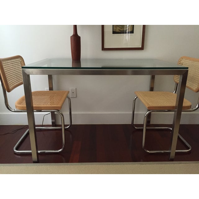 Room & Board Steel and Glass Custom Parsons Table Chairish