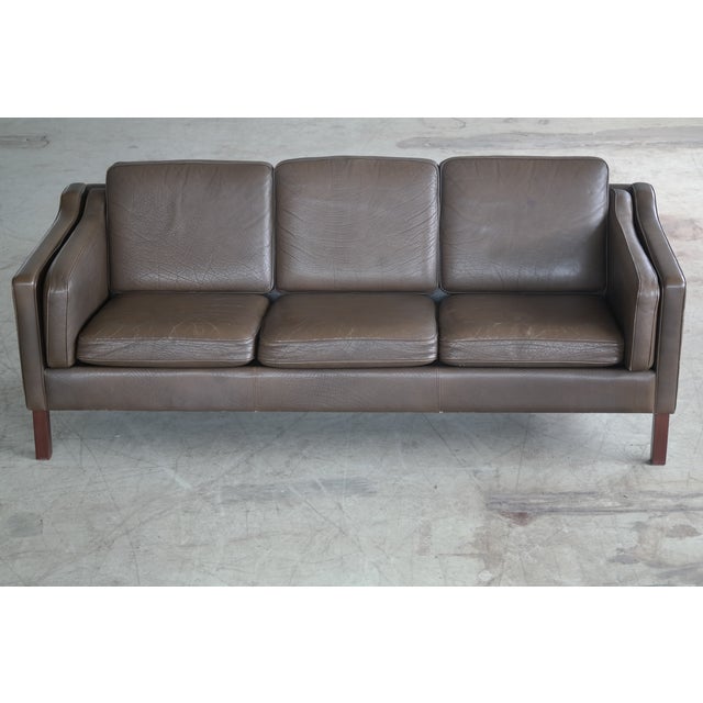 Danish Mid Century Modern Borge Mogensen Style Sofa in ...