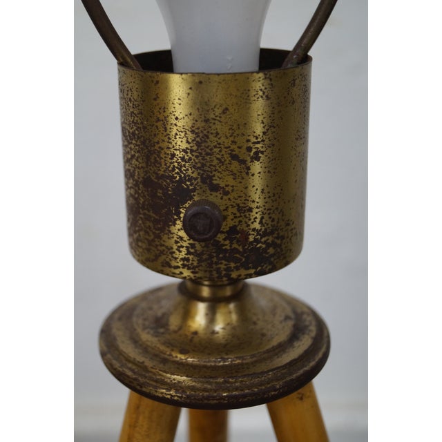 Mid-Century Bamboo Tripod Table Lamps - A Pair | Chairish