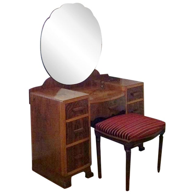 Art Deco Vanity With Vintage Bench Chairish