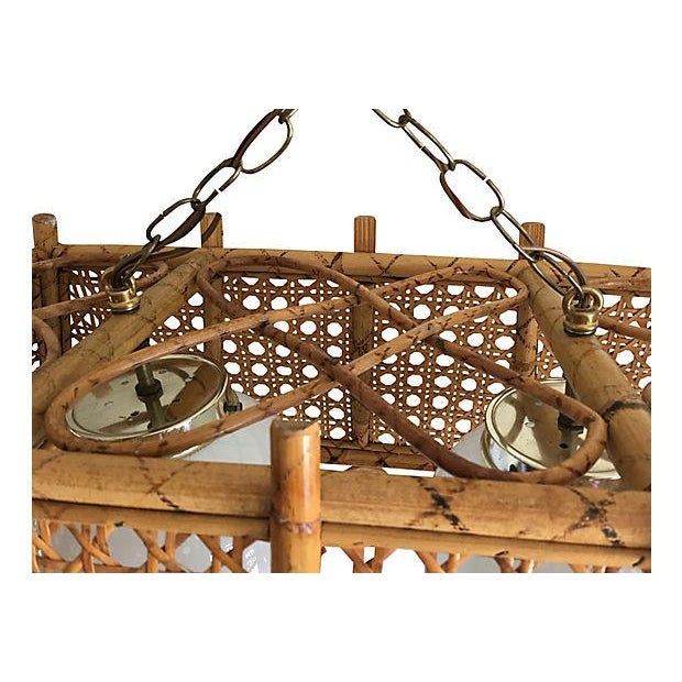 Vintage Rattan & Cane Chandelier Chairish