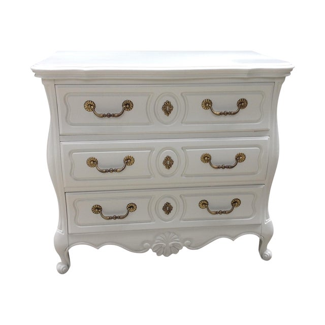 Vintage French Provincial 3 Drawer Bombay Dresser | Chairish