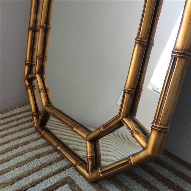Vintage Gold Bamboo Mirror Chairish