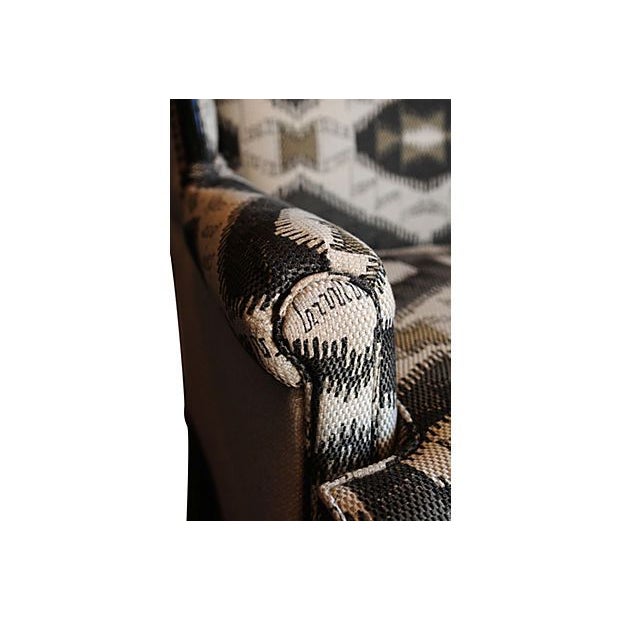 TribalPrint Wingback Chairs A Pair Chairish