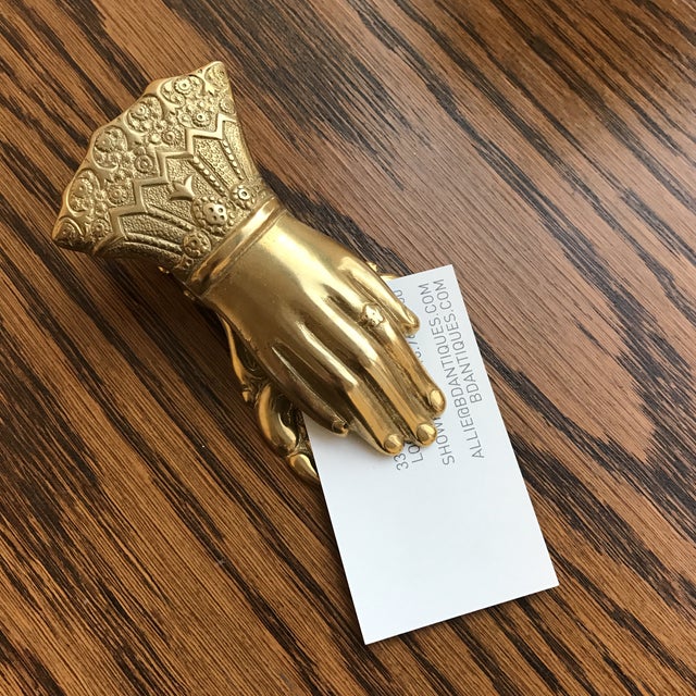 Vintage Brass Hand Paper Clip Chairish